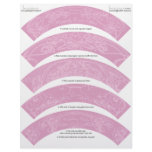 Art Nouveau DIY Wedding Cupcake Wrappers Wraps Letterhead Design