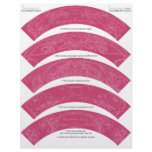 Art Nouveau DIY Wedding Cupcake Wrappers Wraps Letterhead