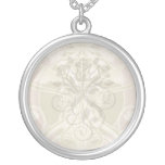 art nouveau floral blossoms pendants
