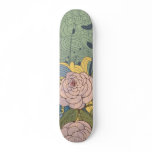 art nouveau floral digital art skate boards