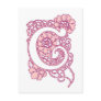 Art Nouveau Floral Monogram C Postcard