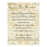 art nouveau floral swirl pattern neutrals custom announcements