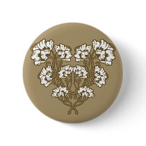 Art Nouveau Flower Heart Tan