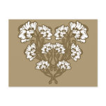 Art Nouveau Flower Heart Tan