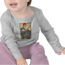 Art Nouveau -Girl knitting with her cat Tees