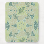 art nouveau green nature pattern mouse pad