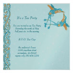 Art Nouveau Hummingbird  Tea Party Invitations