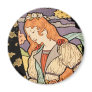 Art Nouveau Illustration: Irises+Roses by Grasset Refrigerator Magnets
