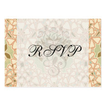 art nouveau intricate floral brown pattern business card templates
