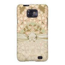 art nouveau intricate floral brown pattern samsung galaxy s case