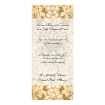 art nouveau intricate floral brown pattern invite