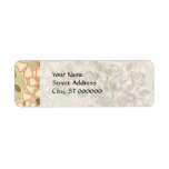 art nouveau intricate floral brown pattern return address label