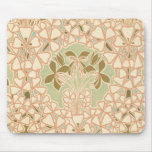 art nouveau intricate floral brown pattern mousepad