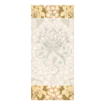 art nouveau intricate floral brown pattern rack card