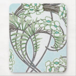 art nouveau intricate floral nature design mousepad