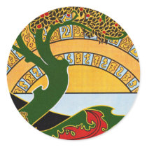 Art Nouveau - La Libre Esthetique by Combaz Round Stickers