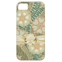 art nouveau lovely heart floral pattern art iPhone 5 cover
