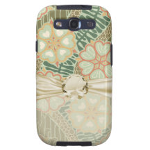 art nouveau lovely heart floral pattern art galaxy s3 case