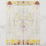 art nouveau marigold floral pattern art flyers