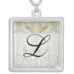art nouveau nature beauty pattern personalized necklace