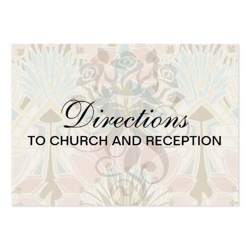 art nouveau nature floral pattern art business card