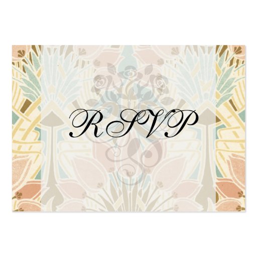 art nouveau nature floral pattern art business cards