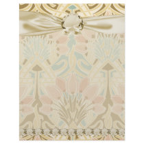 art nouveau nature floral pattern art letterhead template