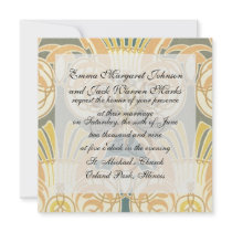 art nouveau ornate royale design personalized announcements
