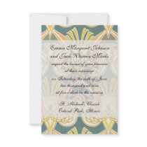 art nouveau ornate royale design custom invite