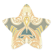 art nouveau ornate royale design star stickers