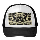 Art Nouveau Pattern in Beige and Black. hats