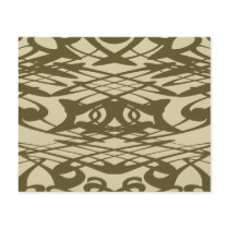 Art Nouveau Pattern in Beige and Brown. Flyer