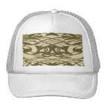 Art Nouveau Pattern in Beige and Brown. hats