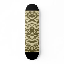Art Nouveau Pattern in Beige and Brown. Skate Boards