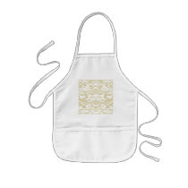 Art Nouveau Pattern in Beige and White. Apron