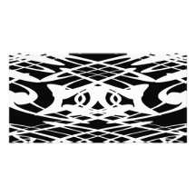 Art Nouveau Pattern in Black and White. Photo Card
