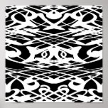 Art Nouveau Pattern in Black and White. Posters