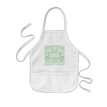 Art Nouveau Pattern in Light Green and White. Aprons