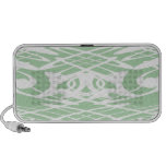 Art Nouveau Pattern in Light Green and White. Speakers