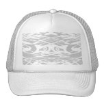 Art Nouveau Pattern in Pale Grey and White. hats