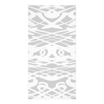 Art Nouveau Pattern in Pale Grey and White. Personalized Photo Card