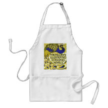 Art Nouveau:  Peacock Illustration Apron