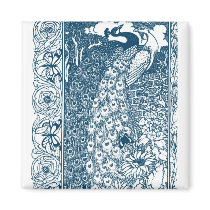 Art Nouveau Peacock Fridge Magnets