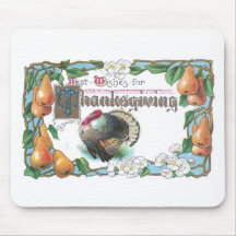 Art Nouveau Pears & Turkey Mouse Pads