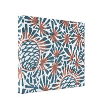 art nouveau pine cones nature pattern canvas prints