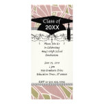 art nouveau pink nature design graduation invite