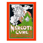 Art Nouveau Poscard:  Narcoti-Cure by Will Bradley Postcard