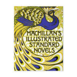 Art Nouveau Postcard: Peacock Illustration