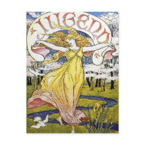 Art Nouveau Postcard - Spring