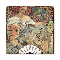 Art Nouveau Poster; Biscuits Lefevre Utile Fridge Magnet